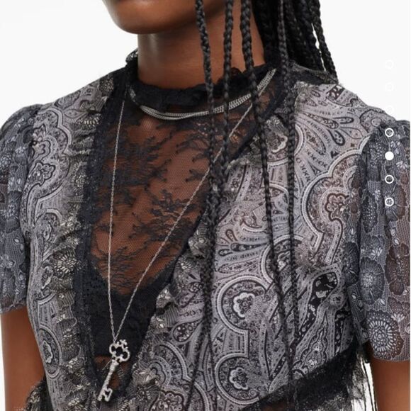 ZARA WOMAN COMBINED LACE DRESS LIMITED EDITION - Picture 6 of 7